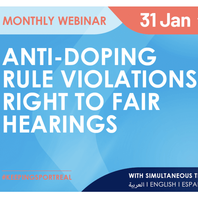 Anti-doping rule violations: right to fair hearings | ITA Webinar